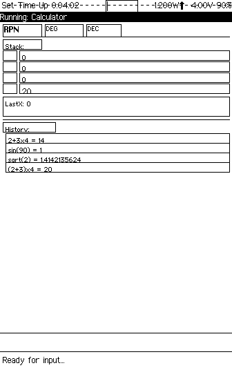 RPN Mode with 4-level stack